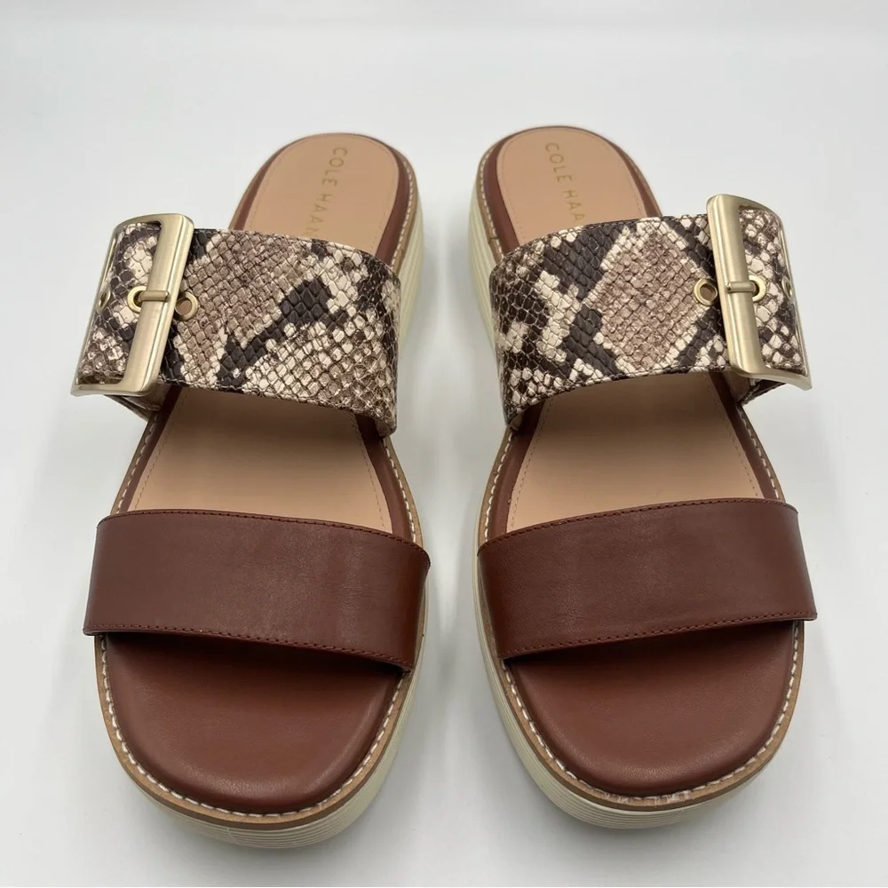 COLE HAAN Original Grand OG Platform Sandal Sandollar Snake Print Sz 9